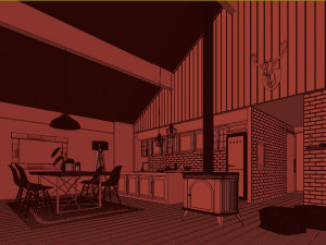 forest cabin house Modelo 3D
