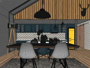 forest cabin house 3D Model
