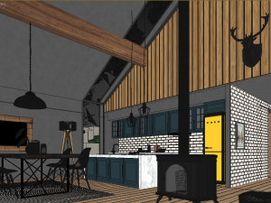 forest cabin house Modelo 3D