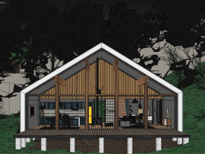 forest cabin house Modelo 3D