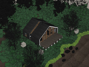 forest cabin house Modelo 3D