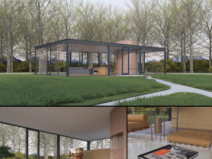 glass house 3D Модель