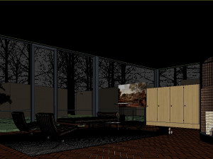 glass house Model 3D