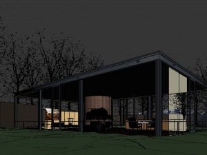 glass house Model 3D