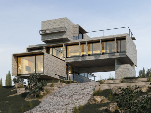 golf house villa 3D Model