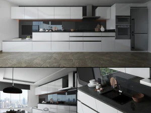 स्कैंडिनेवियाई रसोई 3D मॉडल