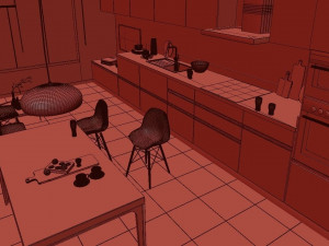 scandinavian kitchen 3D Модель