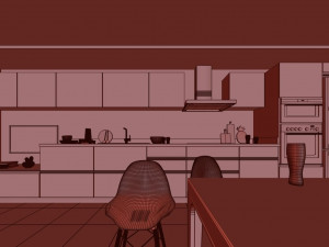 scandinavian kitchen 3D Модель