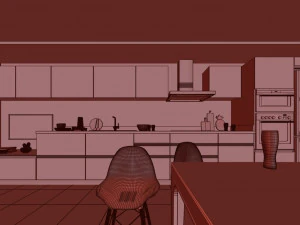 scandinavian kitchen 3D Model