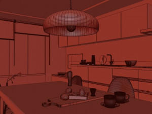 scandinavian kitchen 3D Модель