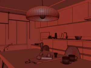 scandinavian kitchen 3D Model