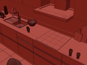 scandinavian kitchen 3D Модель