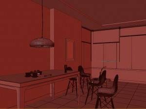 scandinavian kitchen 3D Модель