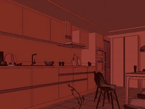 scandinavian kitchen 3D Model