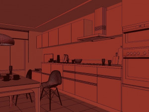 scandinavian kitchen 3D Модель