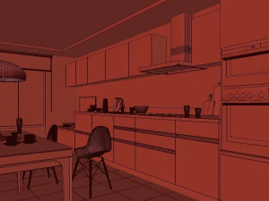 scandinavian kitchen 3D Model