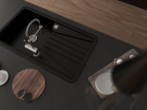anthracite kitchen Modello 3D