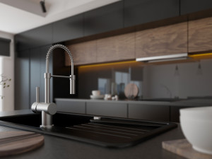 anthracite kitchen Modello 3D