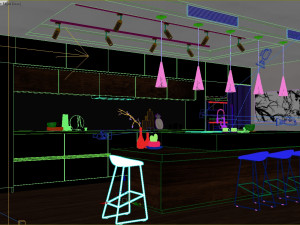 anthracite kitchen Modello 3D