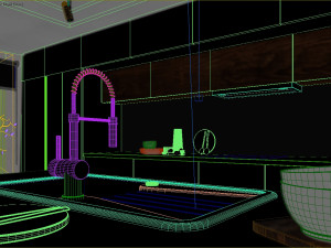 anthracite kitchen Modello 3D