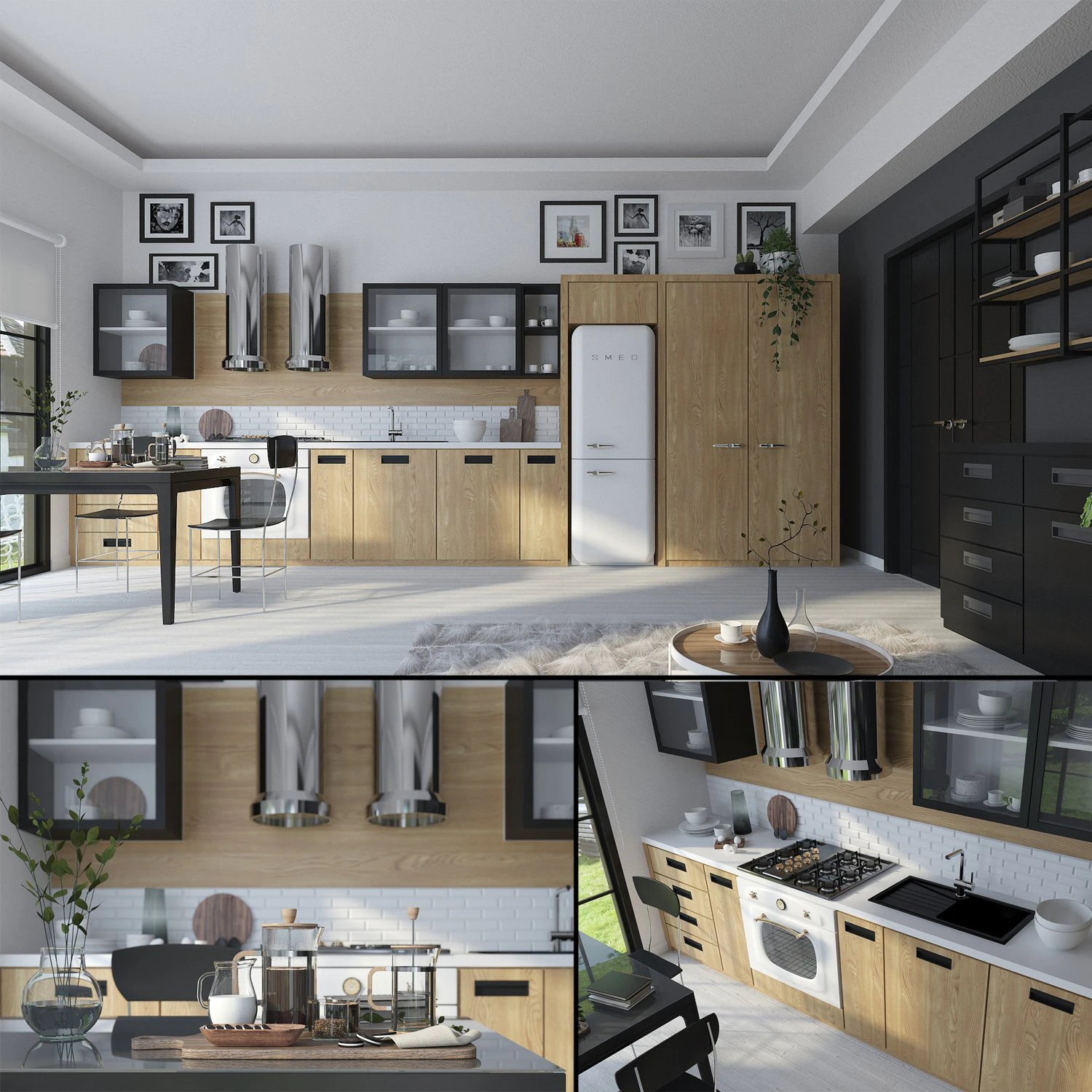 hygge kitchen 3D Model .c4d .max .obj .3ds .fbx .stl .blend 