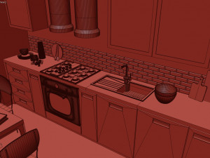 hygge kitchen Modelo 3D
