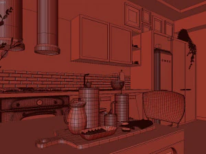 hygge kitchen 3D Model