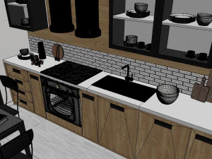 hygge kitchen 3D Model