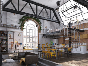 studio loft 3D मॉडल