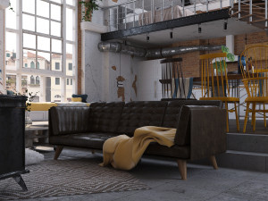 studio loft 3D मॉडल
