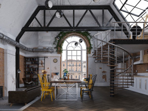 studio loft 3D मॉडल
