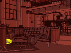 studio loft 3D मॉडल