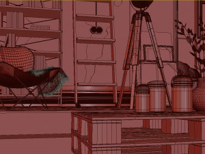 studio loft 3D मॉडल