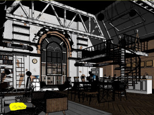 studio loft 3D मॉडल