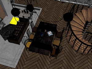 studio loft 3D मॉडल