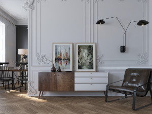 paris mid-century livingroom 3D Model