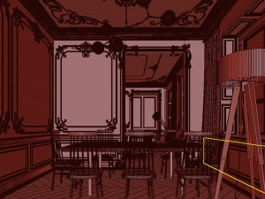 paris mid-century livingroom 3D Model