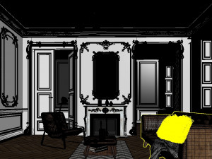 paris mid-century livingroom 3D Model