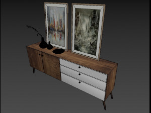 paris mid-century livingroom 3D Model
