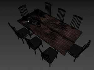 paris mid-century livingroom 3D Model