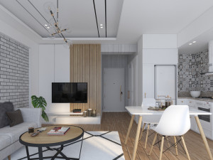 scandinavian studio house 3D Model