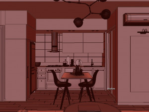 scandinavian studio house 3D Model