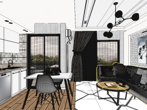 scandinavian studio house 3D Model
