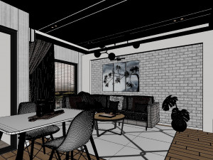 scandinavian studio house 3D Model