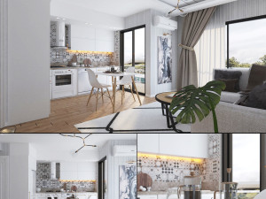 scandinavian studio house 3D मॉडल