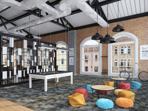 industrial open office 3D Model