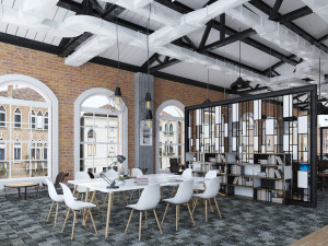 industrial open office 3D Model