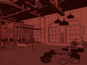 industrial open office 3D Model