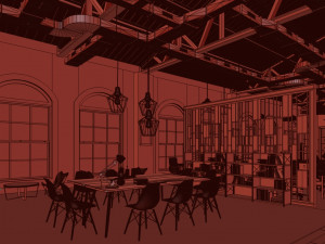 industrial open office 3D Model