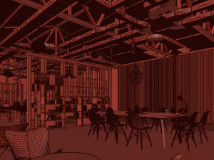 industrial open office 3D Model